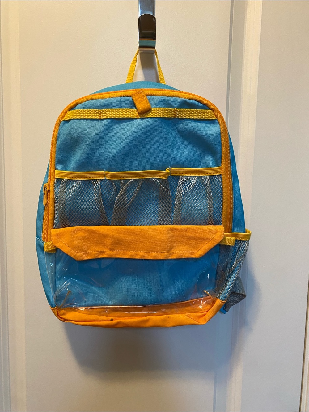 Melissa & Doug Blue and Yellow Kids Clear-Front Toddler Backpack